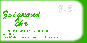 zsigmond ehr business card